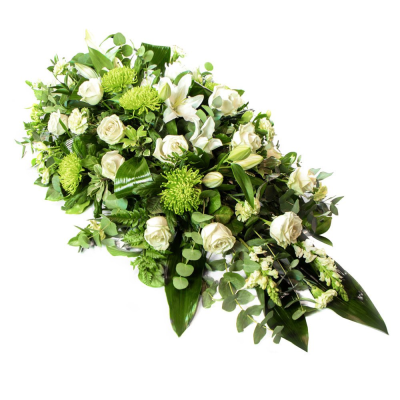 Double Ended Spray SYM-313 - This all white and green double ended spray is lovingly made to order by our skilled in-house florists.